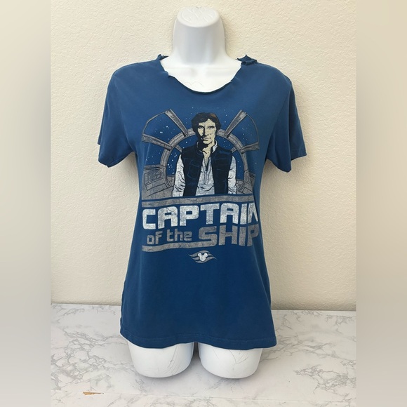 Disney Tops - Disney Cruise Line Disney Wish Star Wars Captain Of The Ship Shirt Large XS